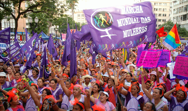 Despedida de Nalu Faria  Marcha Mundial das Mulheres