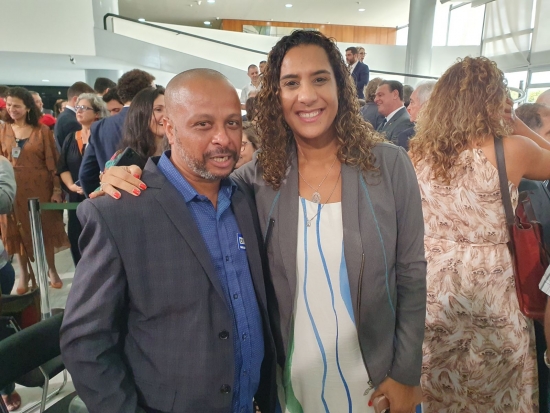 Geralcino Teixeira e a Ministra da Igualdade Racial, Anielle Franco